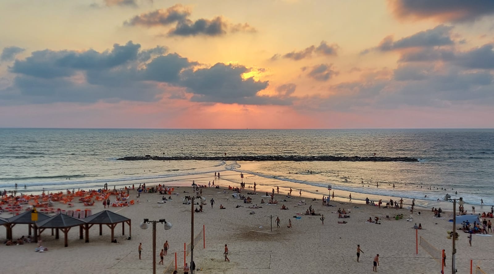 sunset by the beach